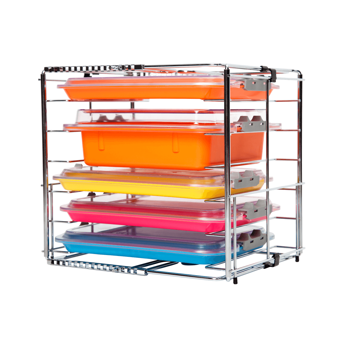 Zirc Dental Products | Multi-Mod 6-Place Rack, Can hold 6 trays or 3 tubs with covers, Adjustable | 21Z105
