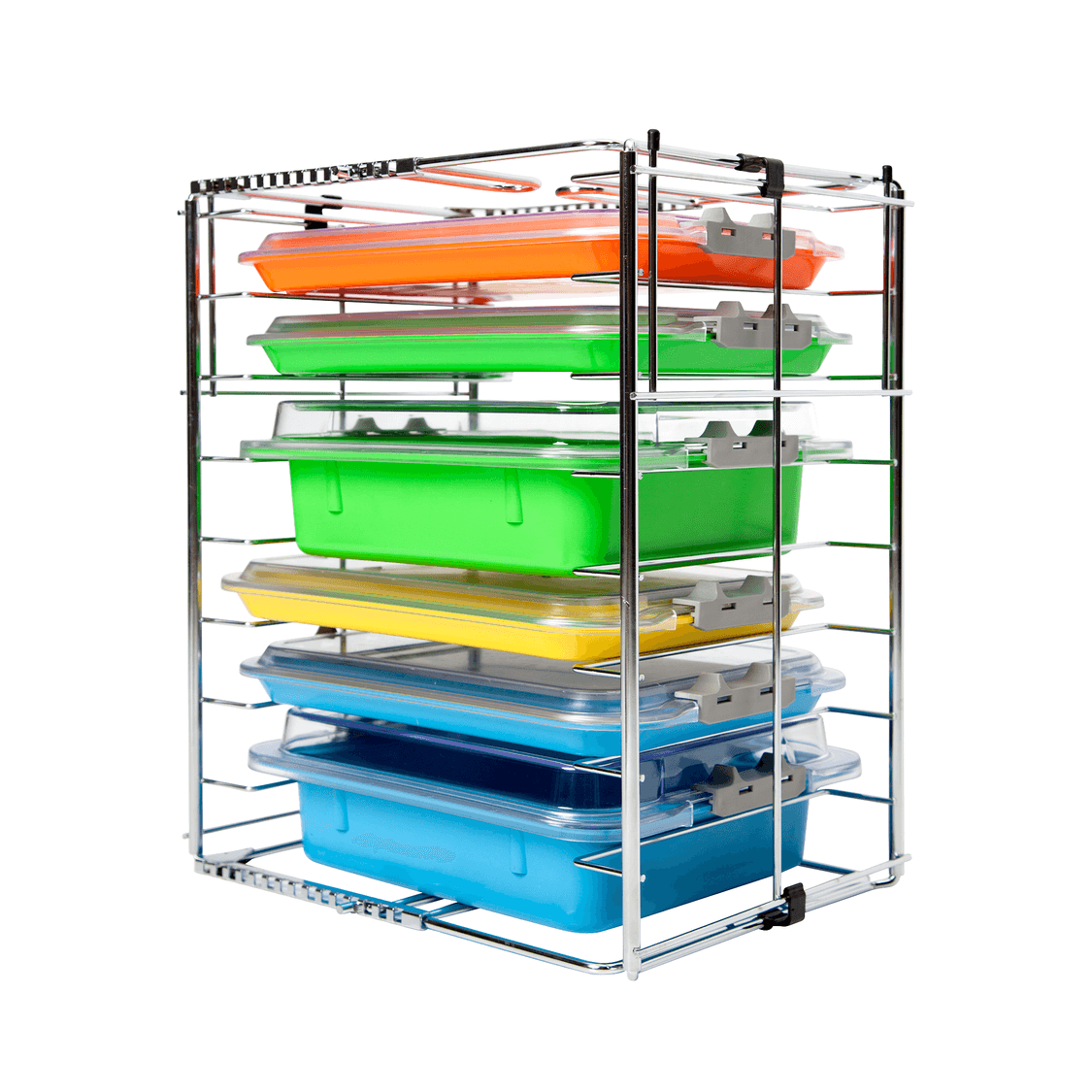 Zirc Dental Products | Multi-Mod 8-Place Rack, Can hold 8 trays or 4 tubs with covers, Adjustable | 21Z410