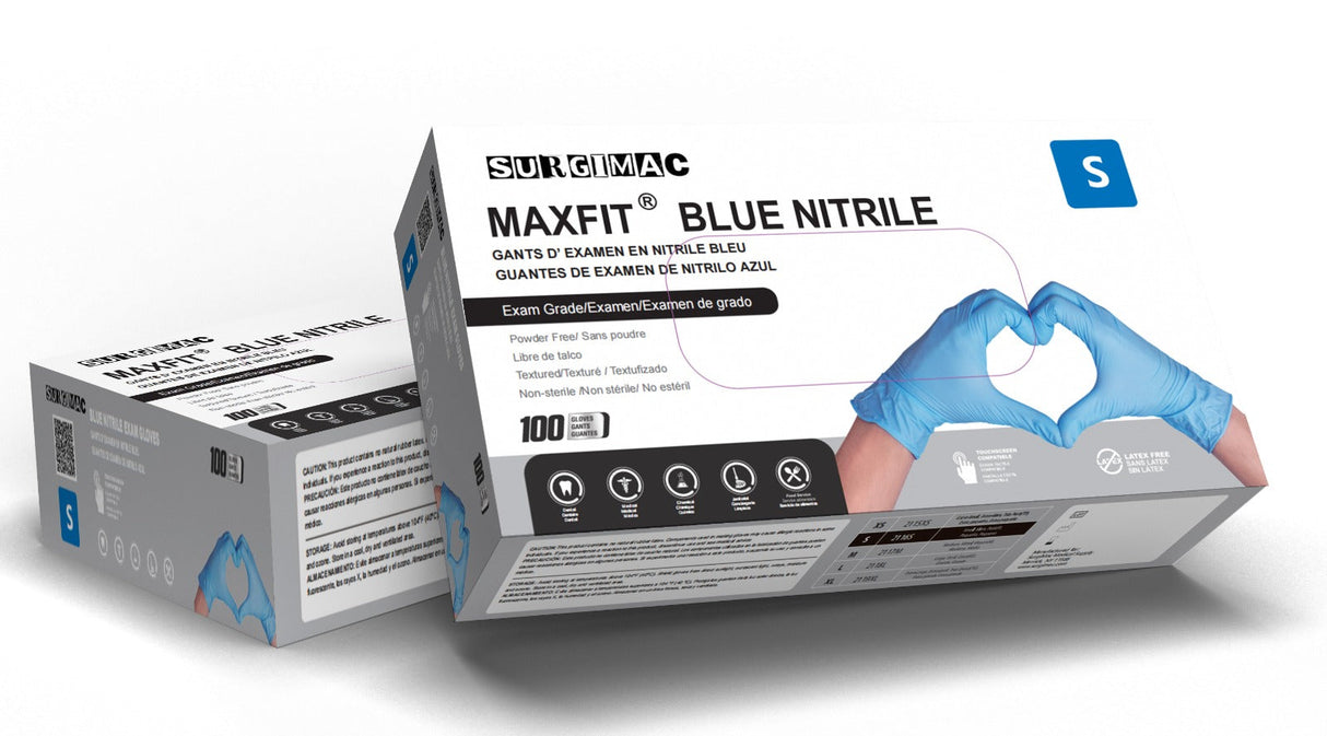Nitrile Exam Gloves MacFit by SurgiMac | Blue | 300 Count