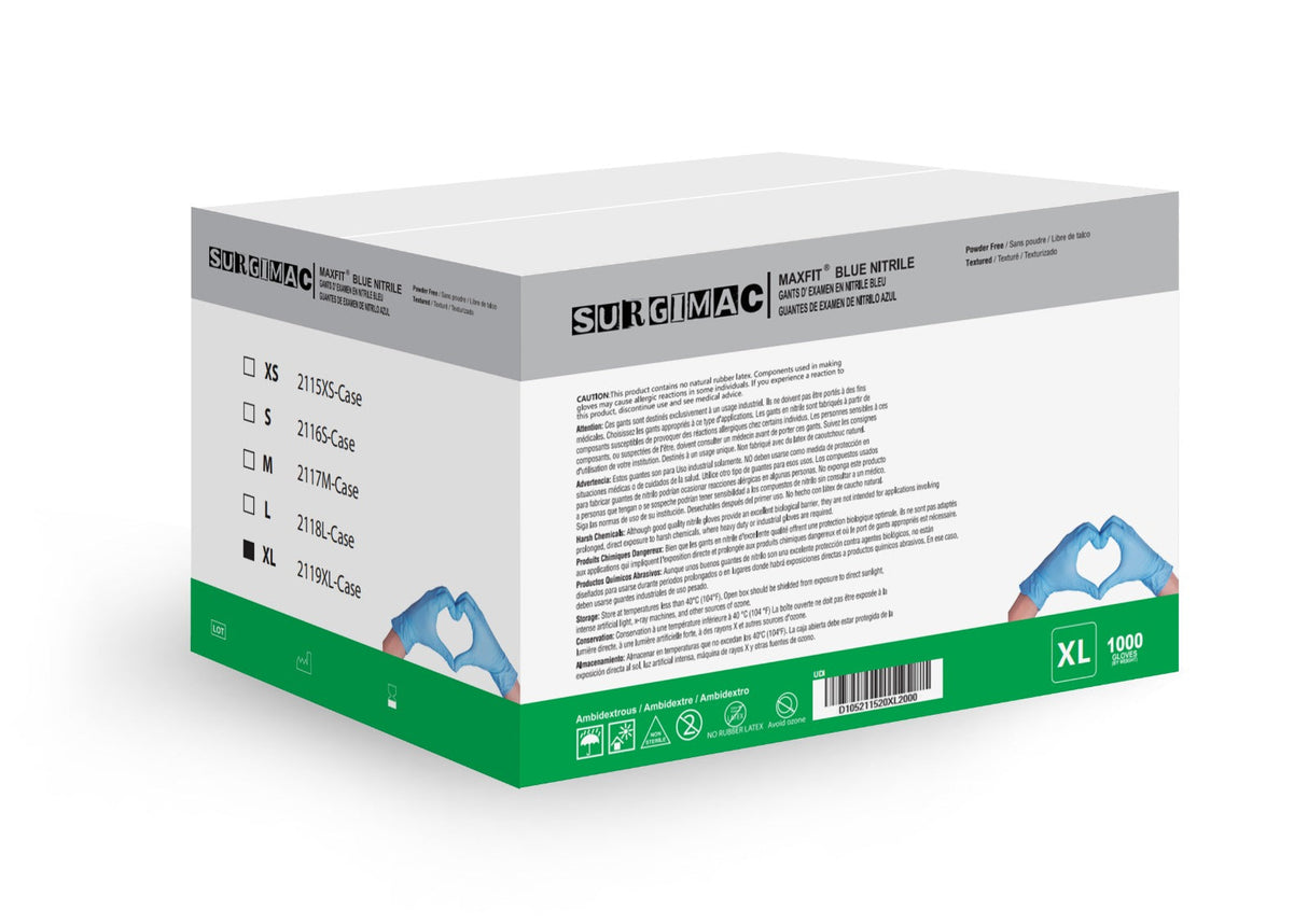 Nitrile Exam Gloves MacFit by SurgiMac | Blue | 300 Count