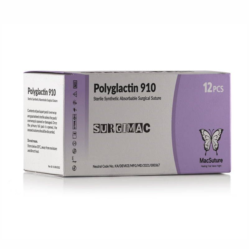 SurgiMac | Truglyde Violet 4-0, 68cm, 3/8 Circle Rc 19mm | 2G68CX19