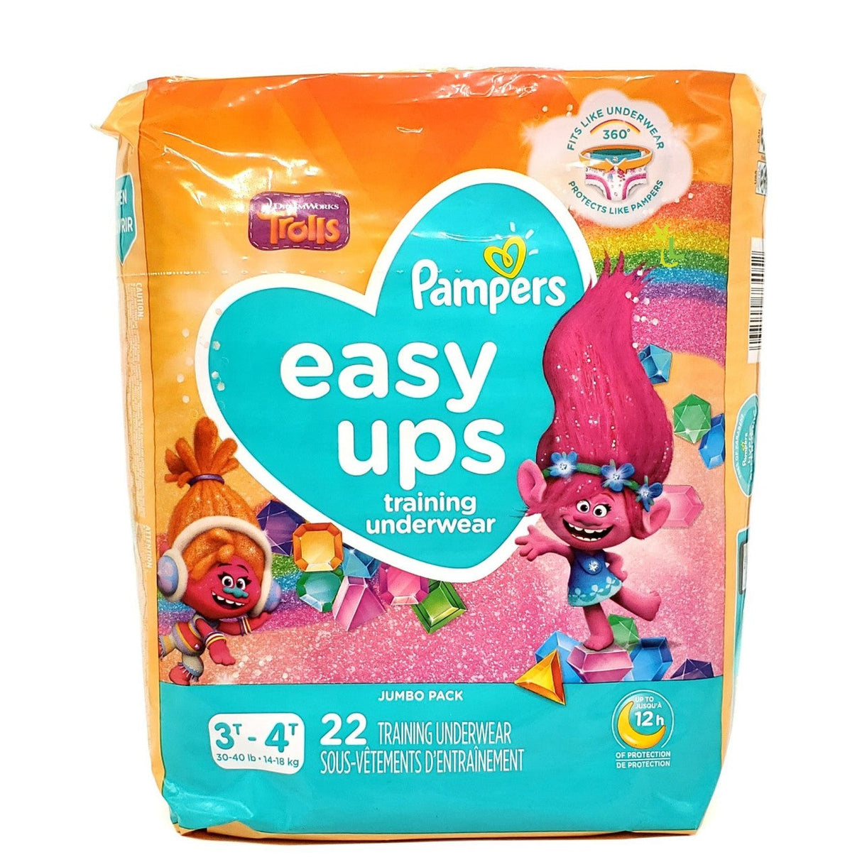 Procter & Gamble | Pampers Easy Ups Training Underwear, Pull On, Girls, Size 5, 3T-4T, 22/pk, 4pk/cs | 3700076405