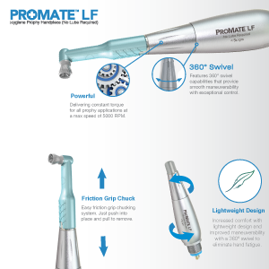 Pac-Dent | ProMate Lube-Free Hygiene Handpiece | PA-DM5H