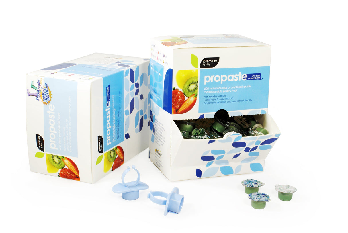 Pac-Dent | ProPaste 200 x paste cups & 2 plastic autoclavable prophy rings | 261200