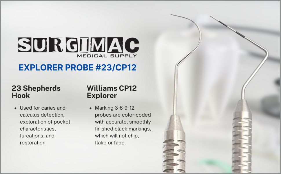 SurgiMac | SurgiMac Williams UNC 15/23 Color Coded, Double Ended Expro, Stainless Steel, Slim Series, 1/Pk. | 10-370S