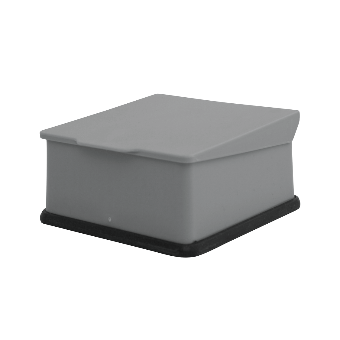 Zirc Dental Products | Tub box with attached lid, 3-3/4" x 3-5/8" x 1-7/8", Gray color, surface | 20Z474