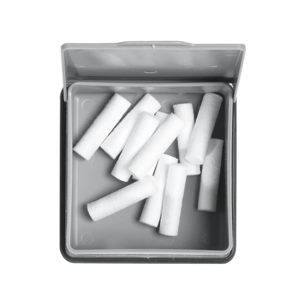 Zirc Dental Products | Tub box with attached lid, 3-3/4" x 3-5/8" x 1-7/8", Gray color, surface | 20Z474