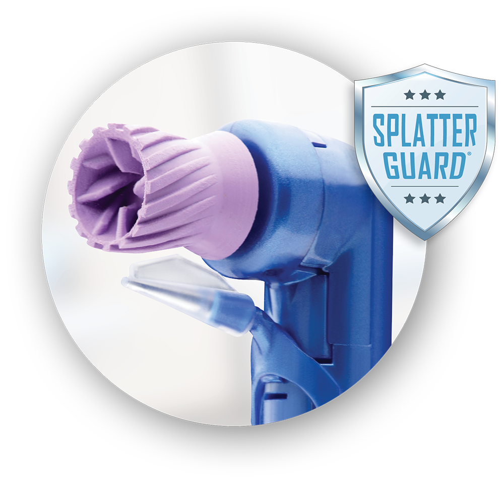 Vera Splatter Guard Classic Elite Original LF Prophy Angle w/Cup, 750/Bx. Soft 296249