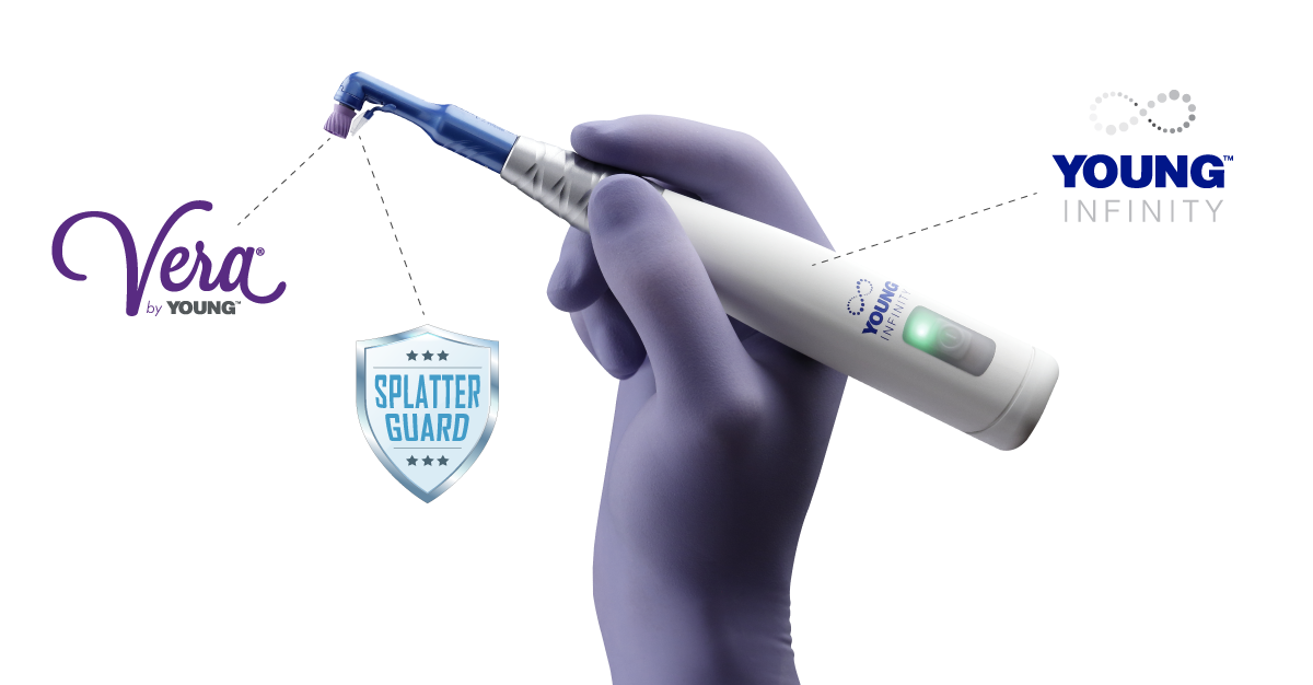 Vera Splatter Guard Classic Elite Original LF Prophy Angle w/Cup, 750/Bx. Soft 296249