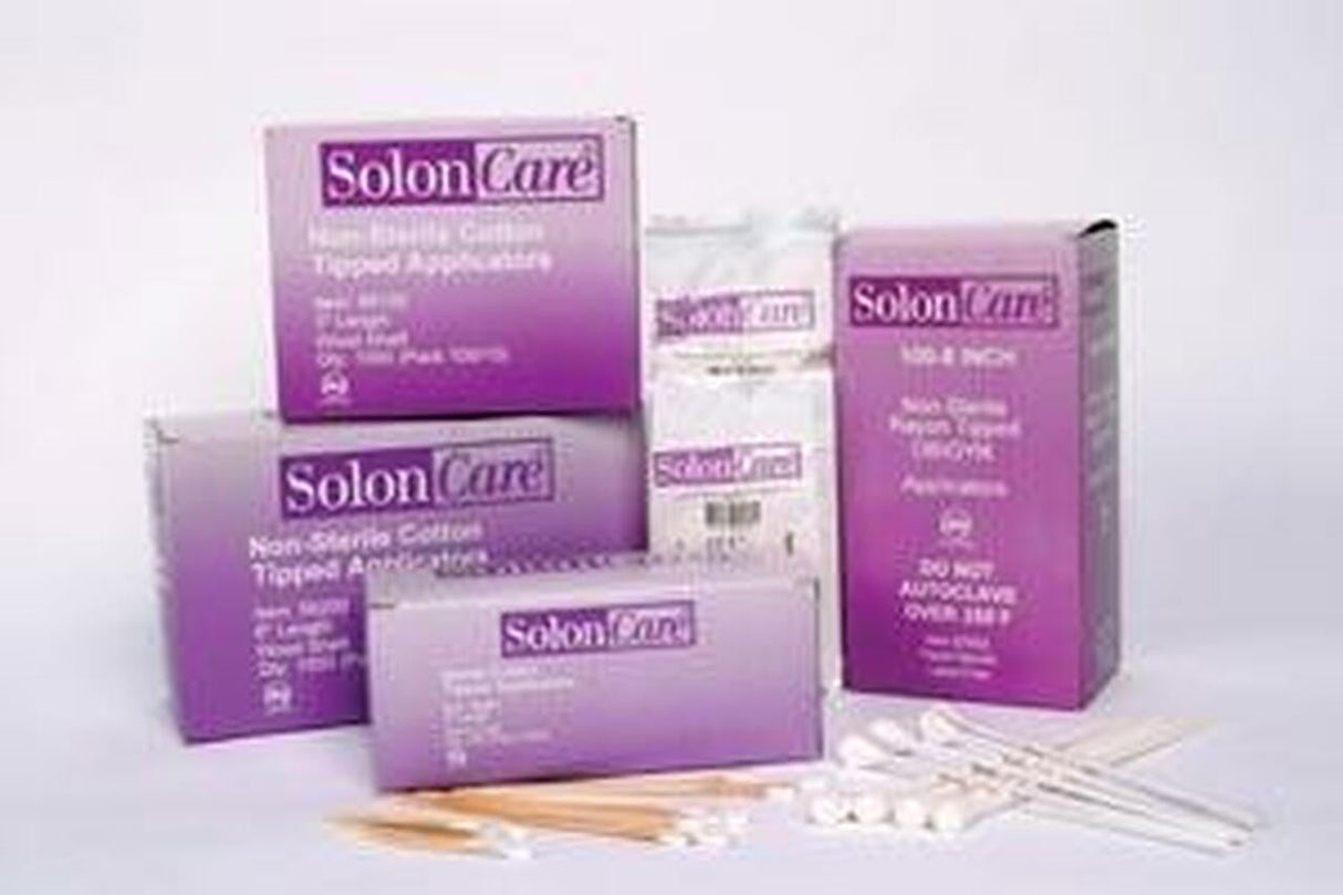 Medicom | Cotton-Tipped Applicator, 6" x 1/12", Wood Stick, 100/Bg, 10 Bg/Bx, 10 Bx/Cs | 56200