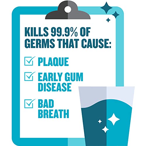 LISTERINE | Listerine Cool Mint Antiseptic Mouthwash, Bad Breath & Plaque Oral Care, 500 mL | 20506-1.1