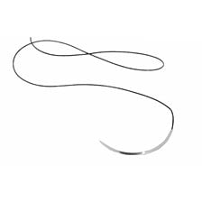 SurgiMac | MacSuture 4-0, 18" Silk Black Braided Suture with C-6 Reverse, cutting 19mm | 5G45CX19