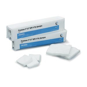 Non-Woven Sponges, 4" x 4", 4-Ply, Non-Sterile, 200/pkg, 10 pkg (2000)/cs ENC4NWA