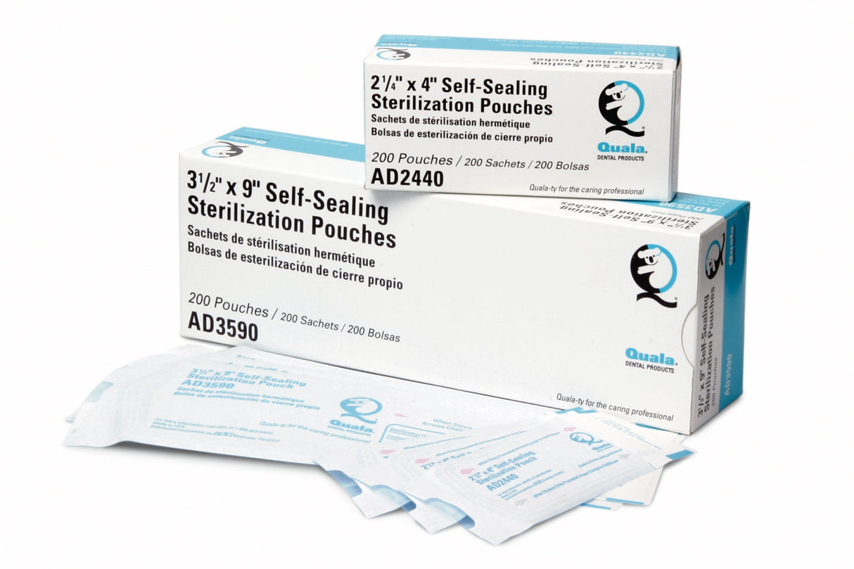Sterilization Pouch, 2¾" x 9", 500/bx, 10 bx/cs (49 cs/plt) LAD2790