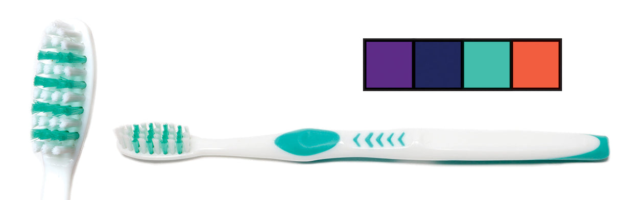 Toothbrush, Opaque with Action Tip, Cello Wrap, 72/cs Q16793