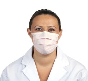Sultan | Fluid Resistant Ear Loop Pink Face Mask, 50/bx | 20325