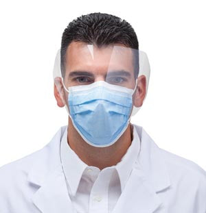 Sultan | High Filtration Blue Face Mask with Face Shield, 25/bx | 20328