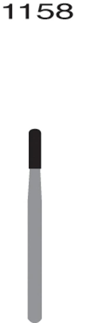 FG1158 Straight Round End Fissure, 50/pk Q2050008