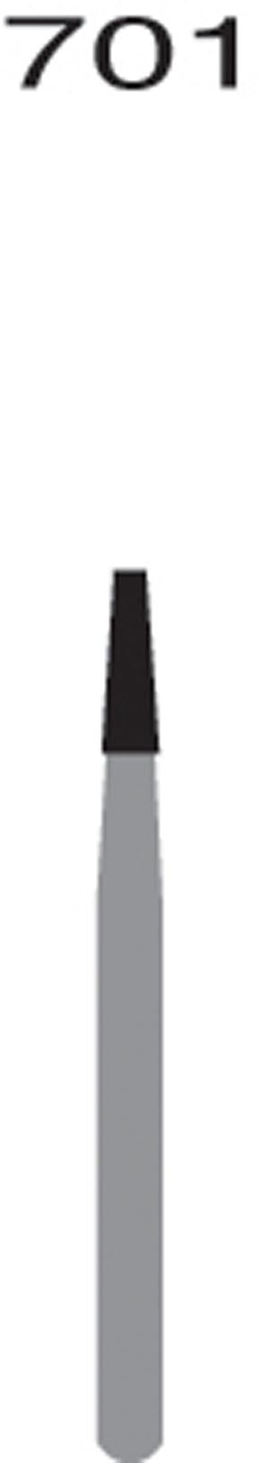 FG701 Taper Flat End X-Cut Fissure, 10/pk Q2060117