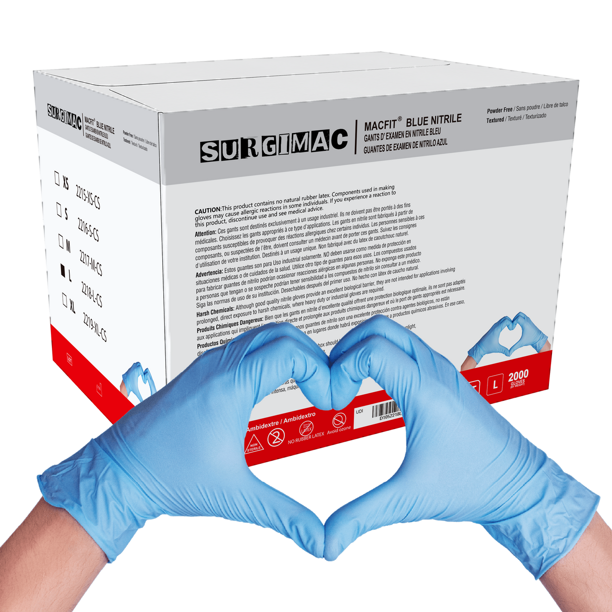 Nitrile Exam Gloves MacFit by SurgiMac | Blue | 200 Count