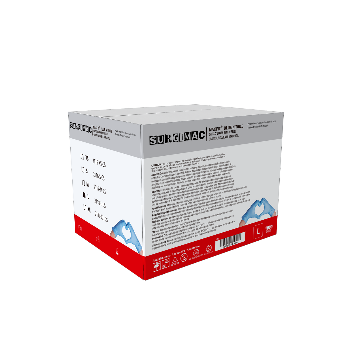 Nitrile Exam Gloves MacFit by SurgiMac | Blue | 100 Count