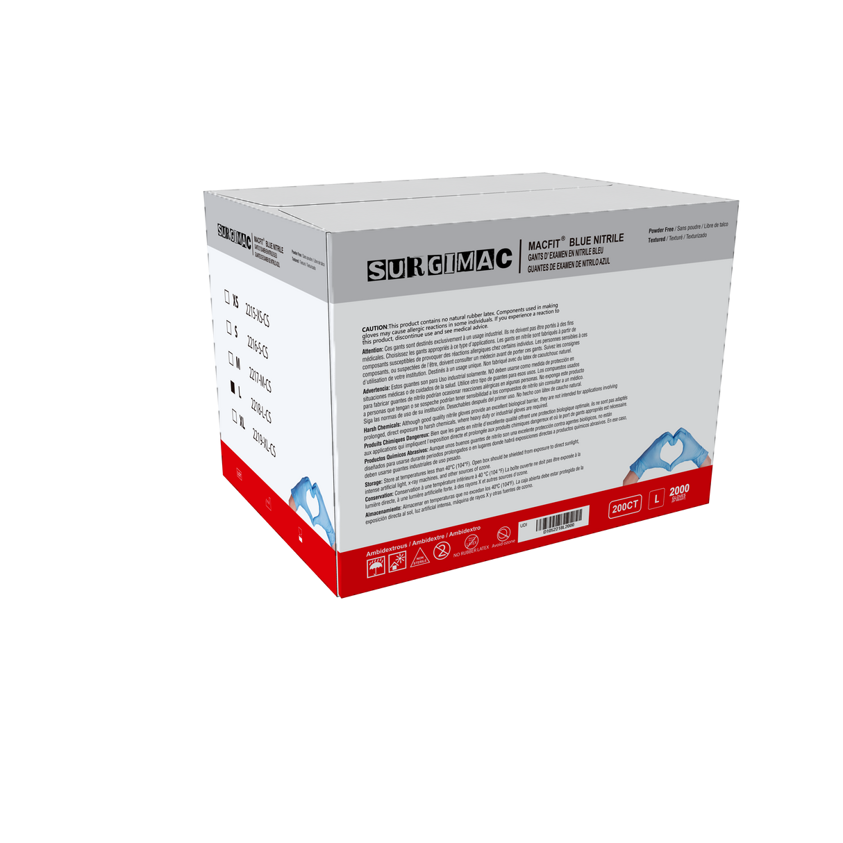 Nitrile Exam Gloves MacFit by SurgiMac | Blue | 200 Count