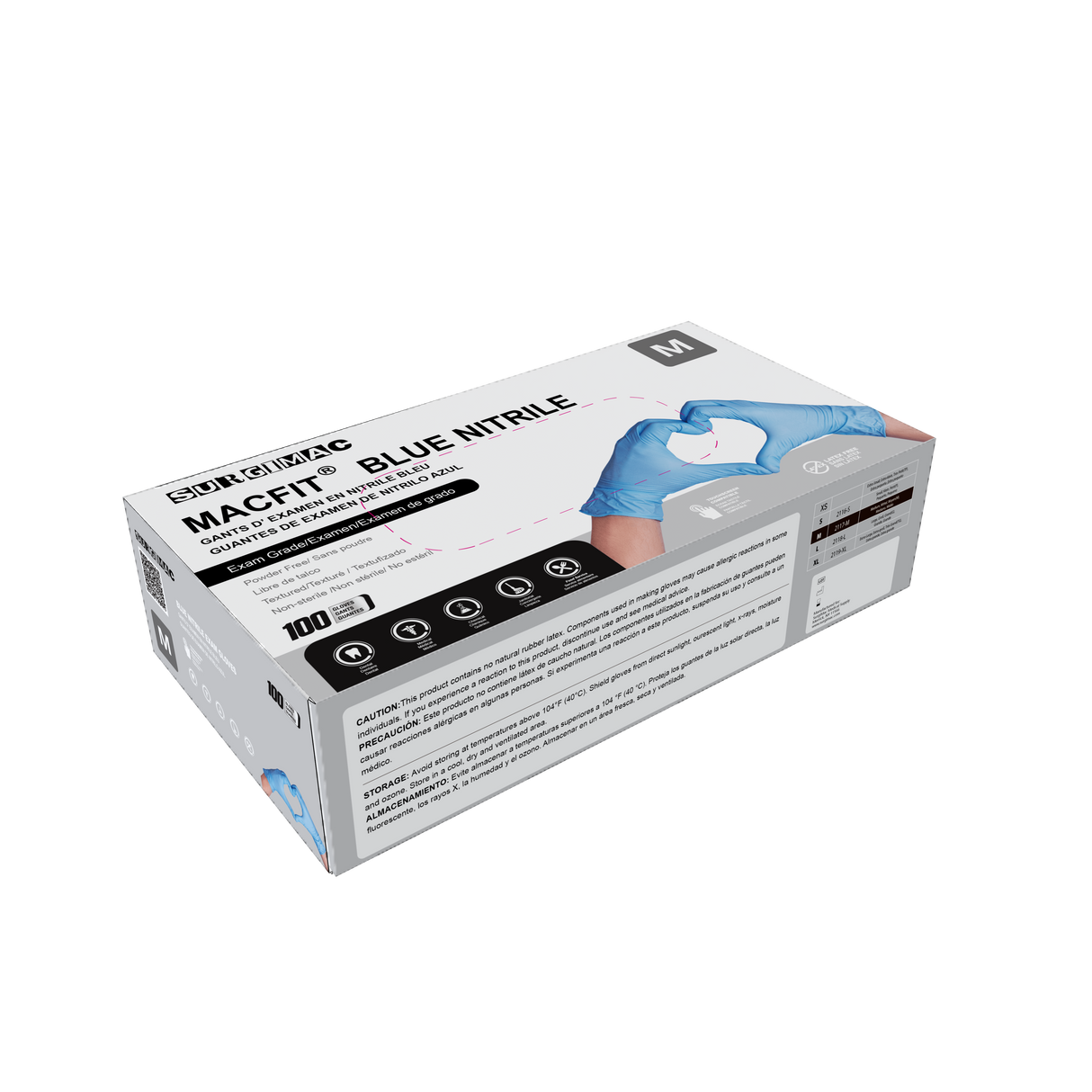 Nitrile Exam Gloves MacFit by SurgiMac | Blue | 100 Count