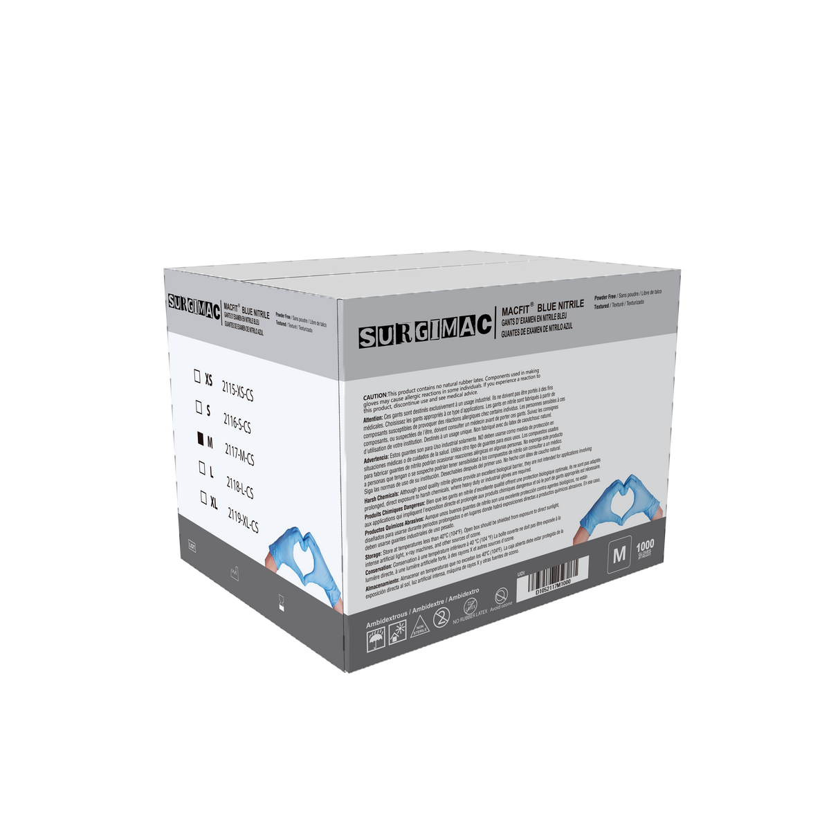 Nitrile Exam Gloves MacFit by SurgiMac | Blue | 100 Count