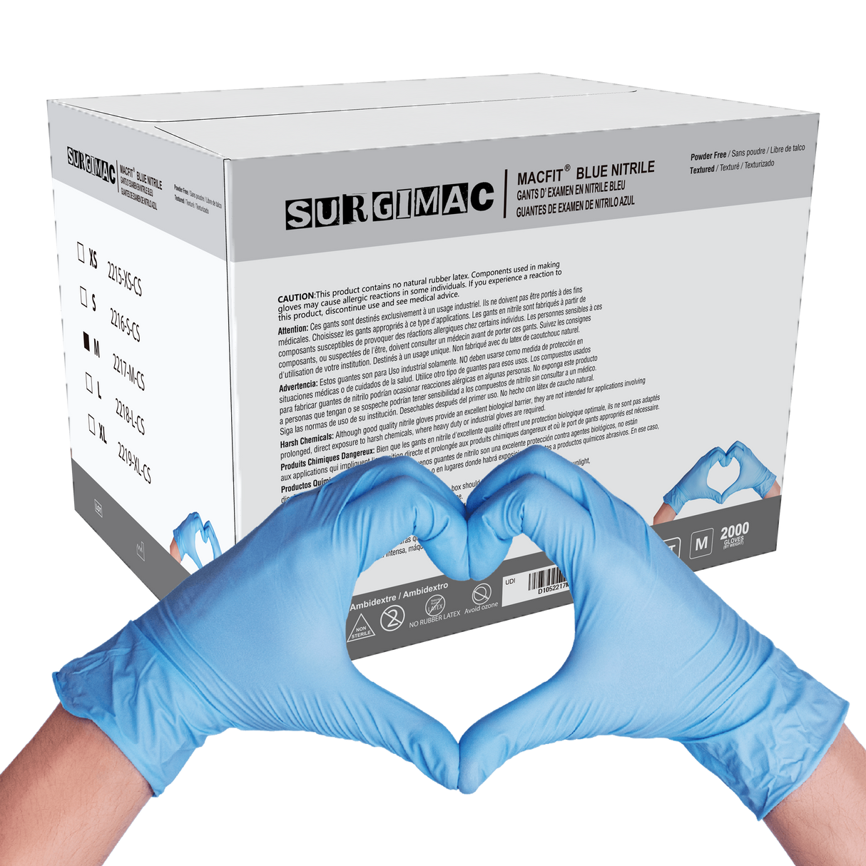 Nitrile Exam Gloves MacFit by SurgiMac | Blue | 200 Count