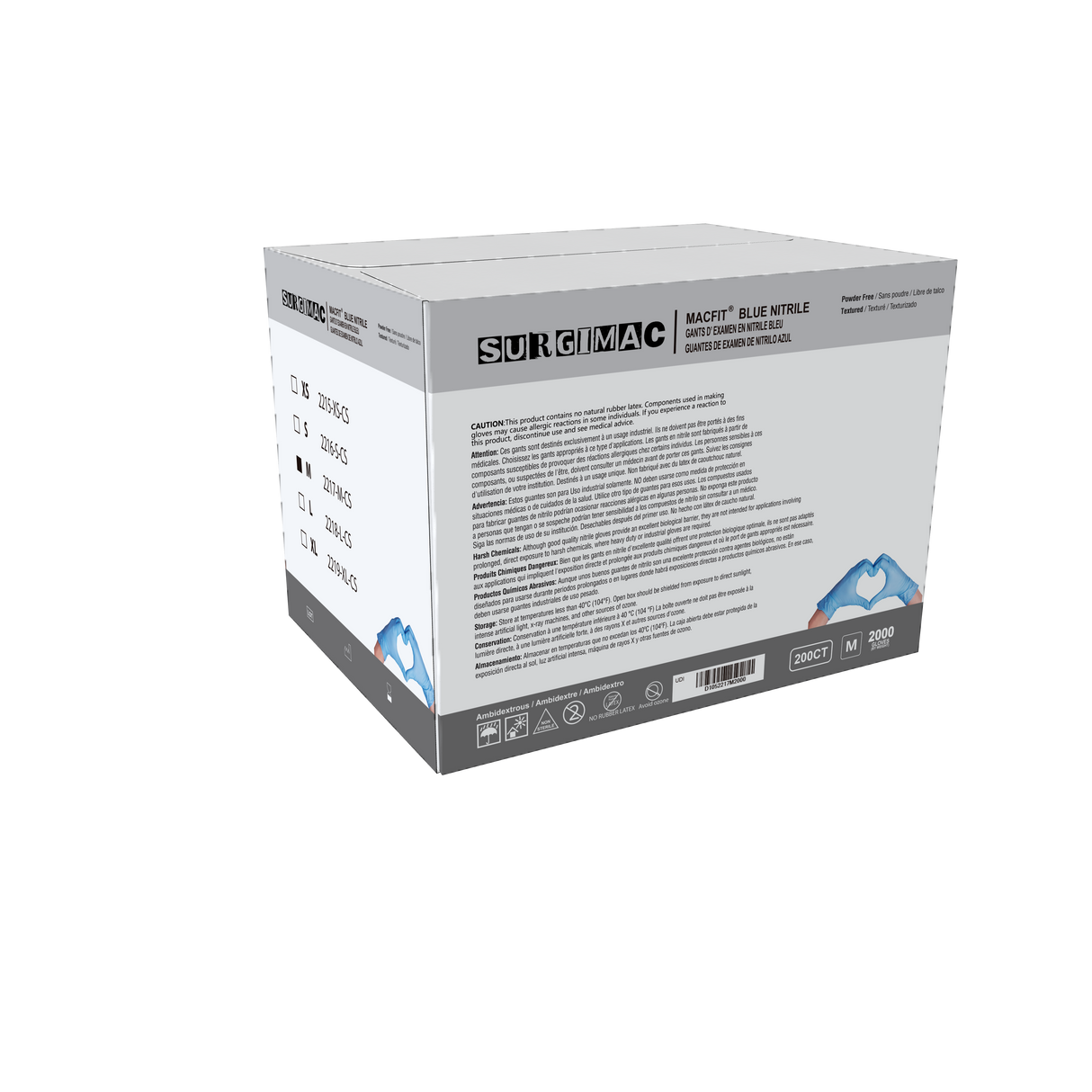 Nitrile Exam Gloves MacFit by SurgiMac | Blue | 200 Count