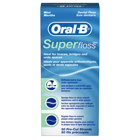 Procter & Gamble | Super Floss, Trial Pack, Mint, Pre-Measured Strands, 10/bg, 100 bg/cs | 13265220