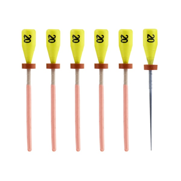 Pac-Dent | One File G Gutta Percha Carrier Obturators, 5 x Obturators + 1 Verifier | OOG-20