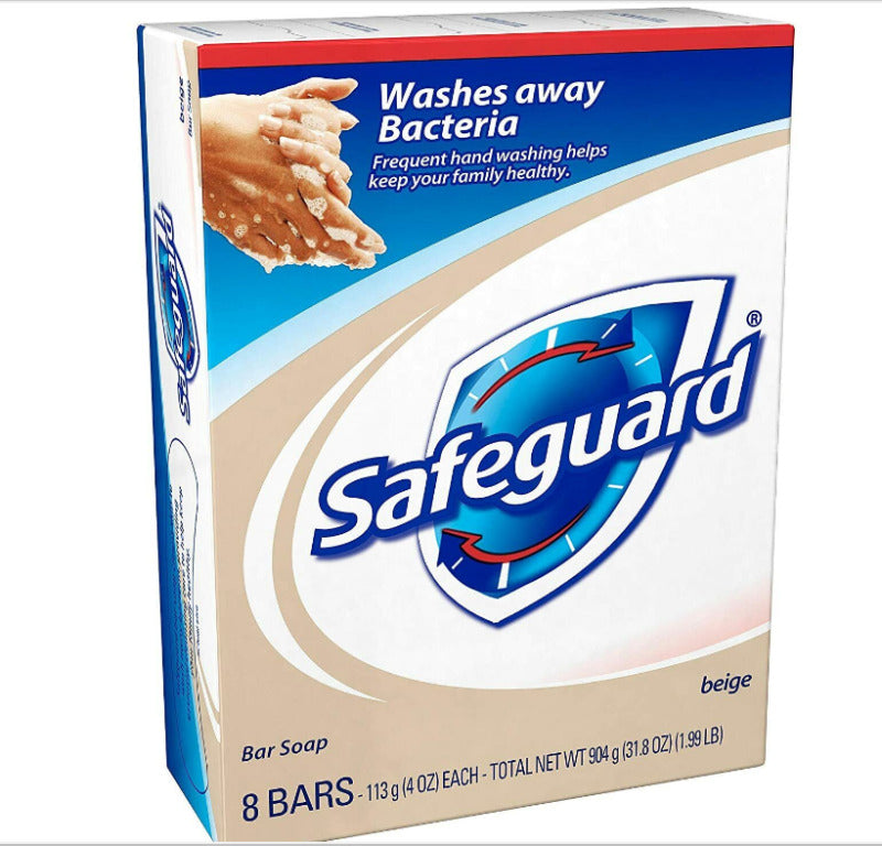 Procter & Gamble | Safeguard Deodorant Bar Soap, Beige, 4 oz, 8ct/pk, 6pk/cs | 3700021854