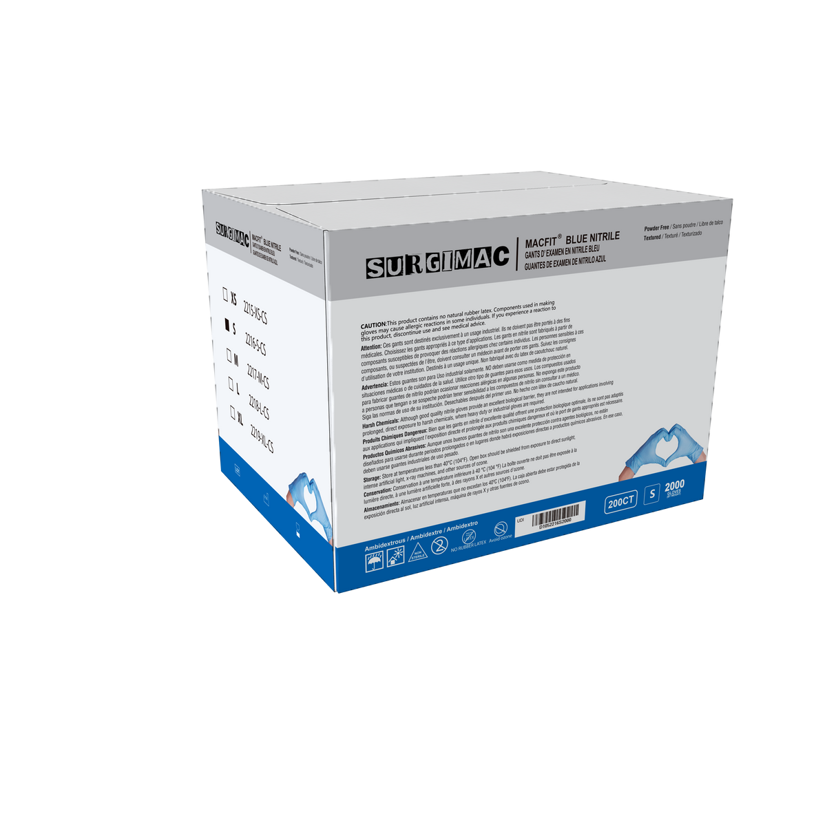 Nitrile Exam Gloves MacFit by SurgiMac | Blue | 200 Count