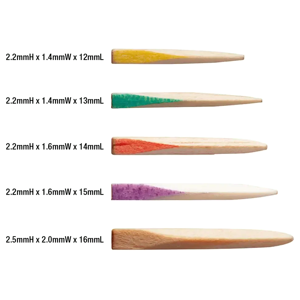 SeptoWedges Violet Refill, 100/Bx 2.2mm x 1.4mm x 15mm 01C4024