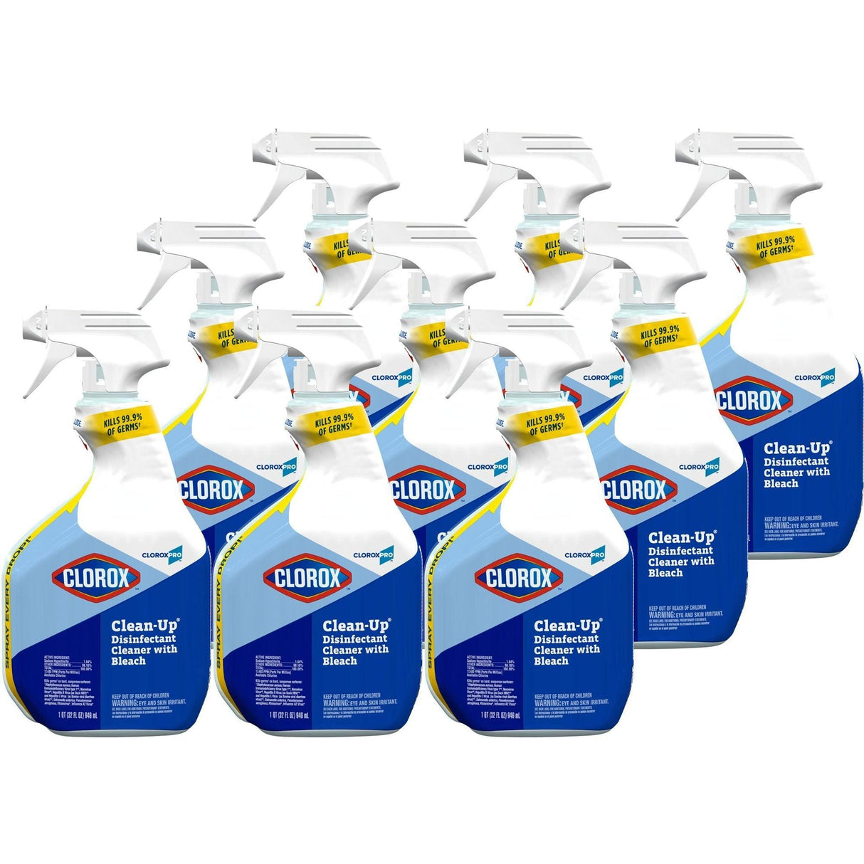 Clorox | CloroxPro Clorox Clean-Up with Bleach Surface Disinfectant Cleaner Germicidal Pump Spray Liquid 32 oz | 35417-CS