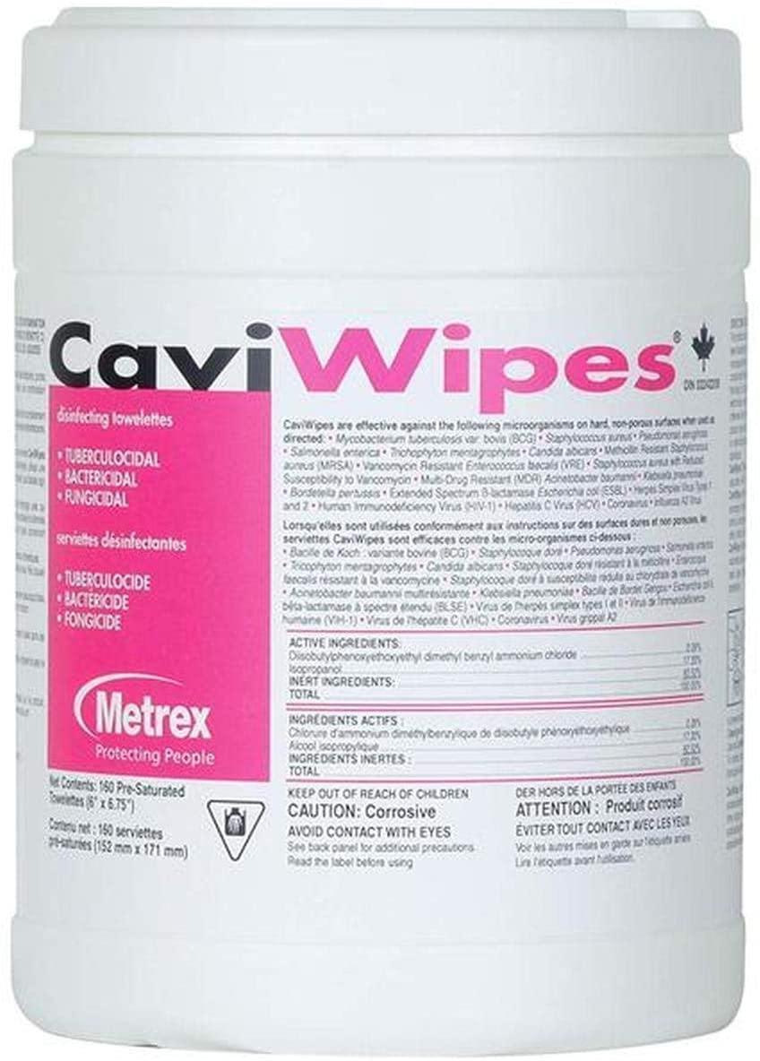 Metrex | Metrex CaviWipes Disinfecting Towelettes, Premoistened Alcohol-Based, Manual Pull, 13-1100 | 13-1100-1