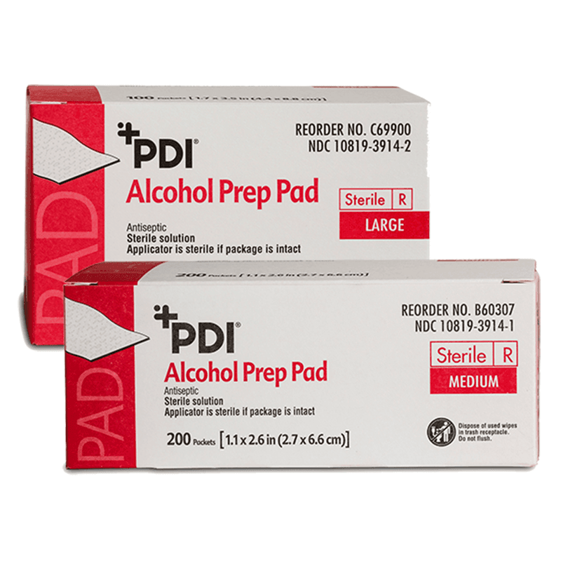 PDI | PDI Alcohol Prep Pads Sterile, Large - 2.5 x 3 Inch, C69900 | C69900-1