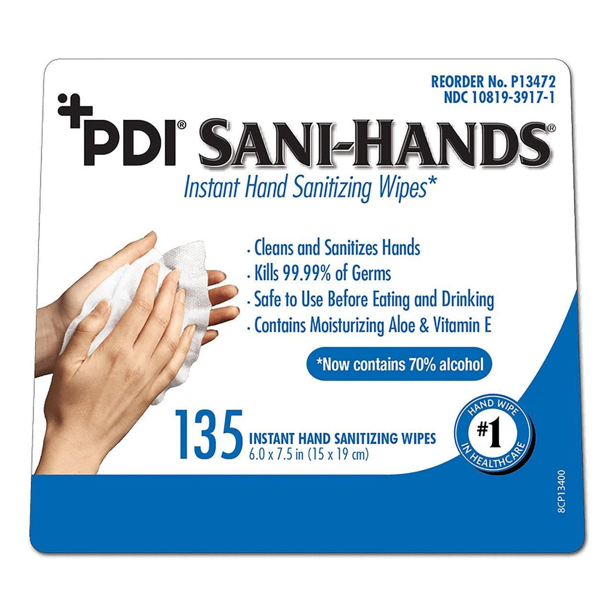 PDI | Sani-Hands Instant Hand Sanitizing Wipes by PDI | P13472-1
