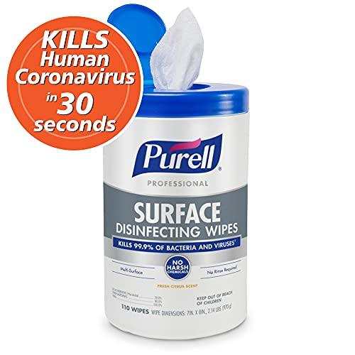 GOJO | Purell Professional Surface Disinfectant Wipes 110 Count | 9342-06