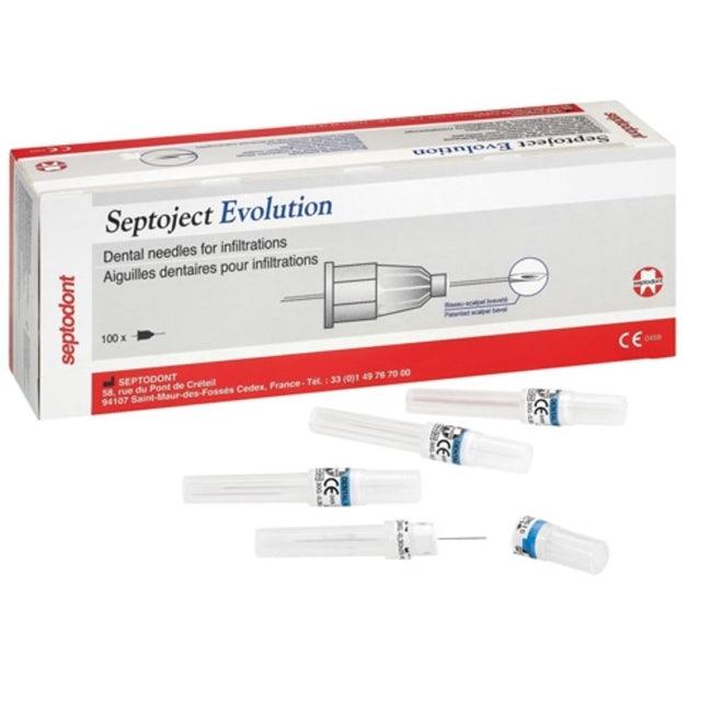 Septodont Septoject Evolution 30 Gauge Short 25 mm Infiltration Disposable Dental Needle 01N1630