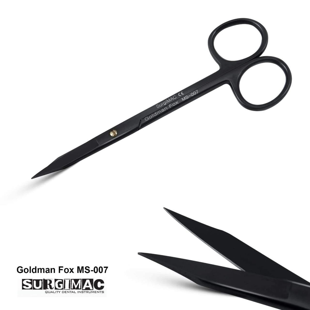 SurgiMac | SurgiMac Goldman-Fox Straight Scissors , Stainless Steel, Black Series, 1/Pk | MS-007
