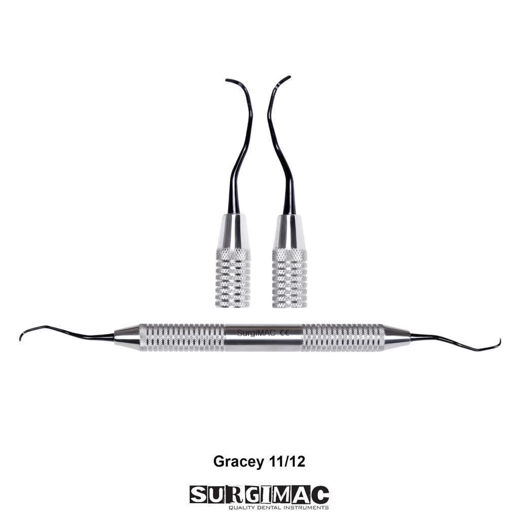 SurgiMac | SurgiMac #Gracey 11/12 Curette, Double Ended, Stainless Steel, Black Series, 1/Pk | 10-506B