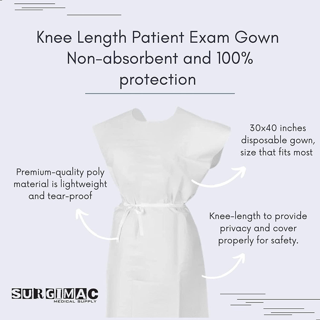 SurgiMac | Professional Medical Disposable Gowns For Exam | 18-842