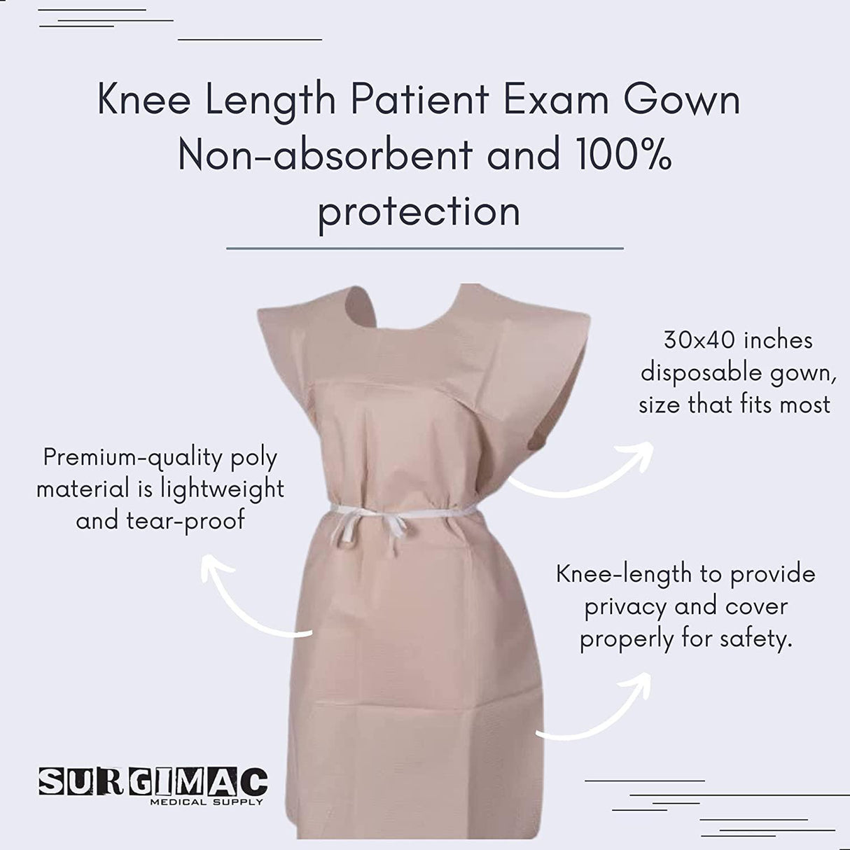 SurgiMac | Professional Medical Disposable Gowns For Exam | 18-842
