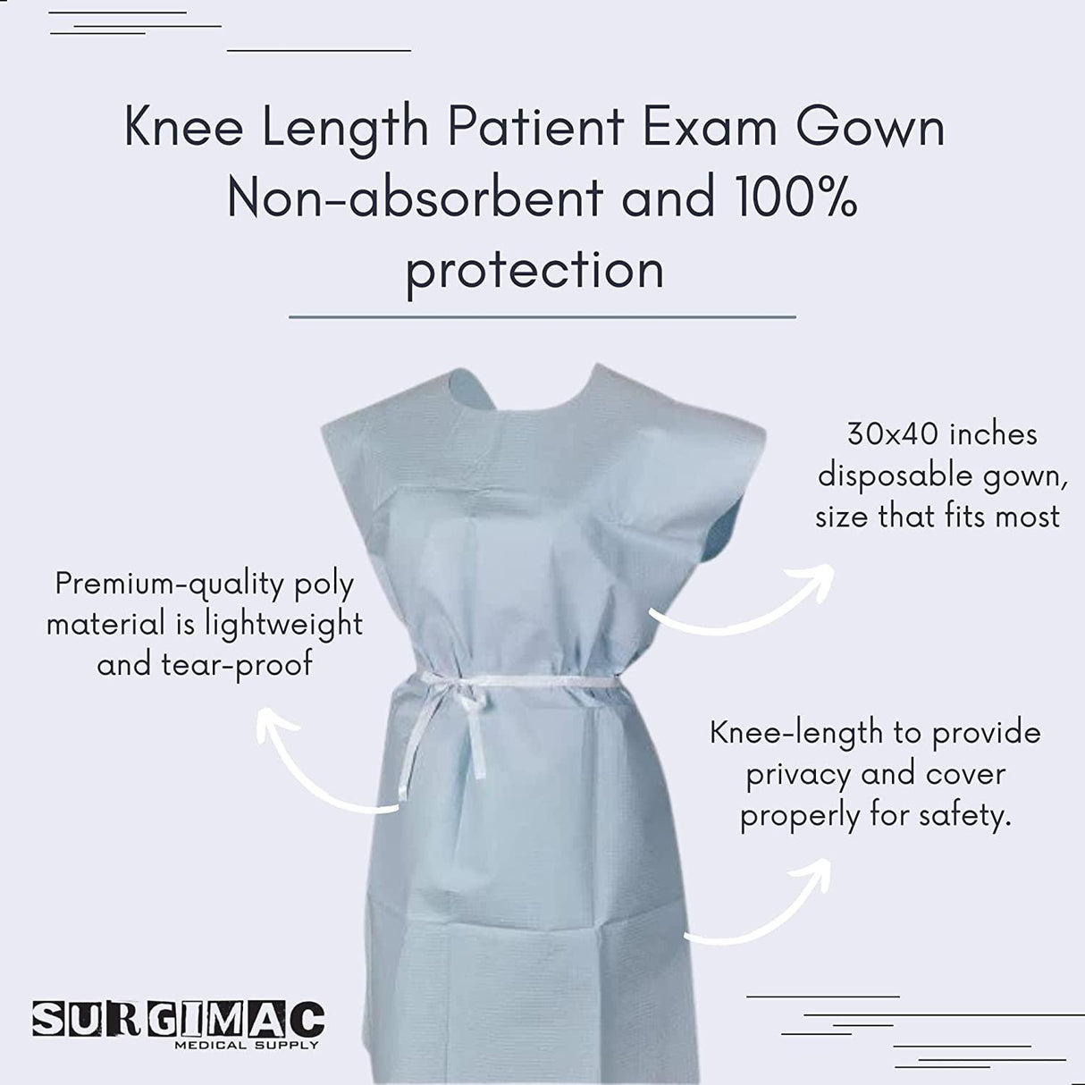SurgiMac | Professional Medical Disposable Gowns For Exam | 18-842