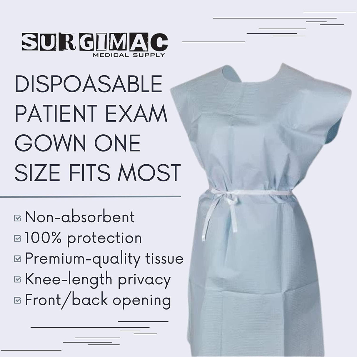 SurgiMac | Professional Medical Disposable Gowns For Exam | 18-842
