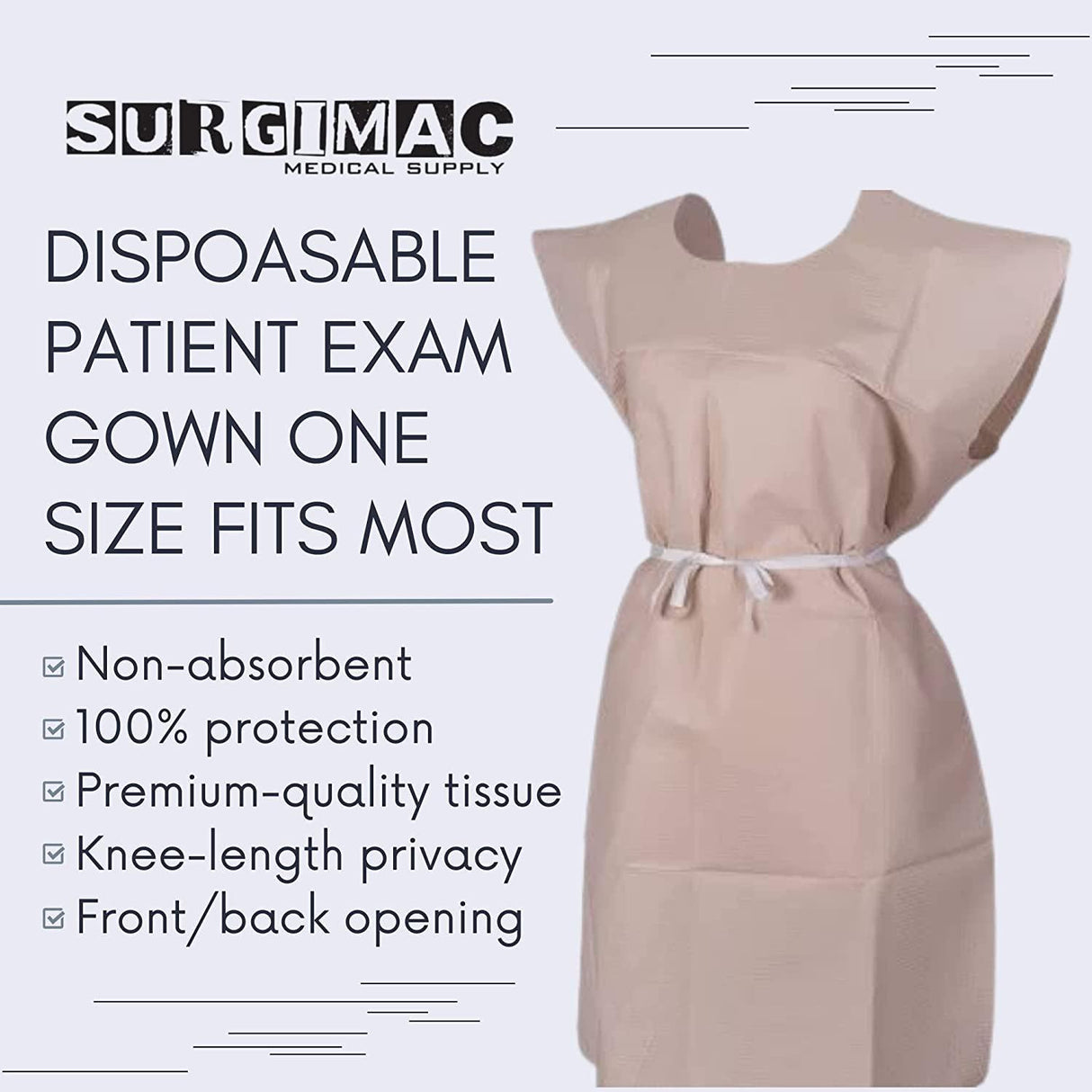 SurgiMac | Professional Medical Disposable Gowns For Exam | 18-842