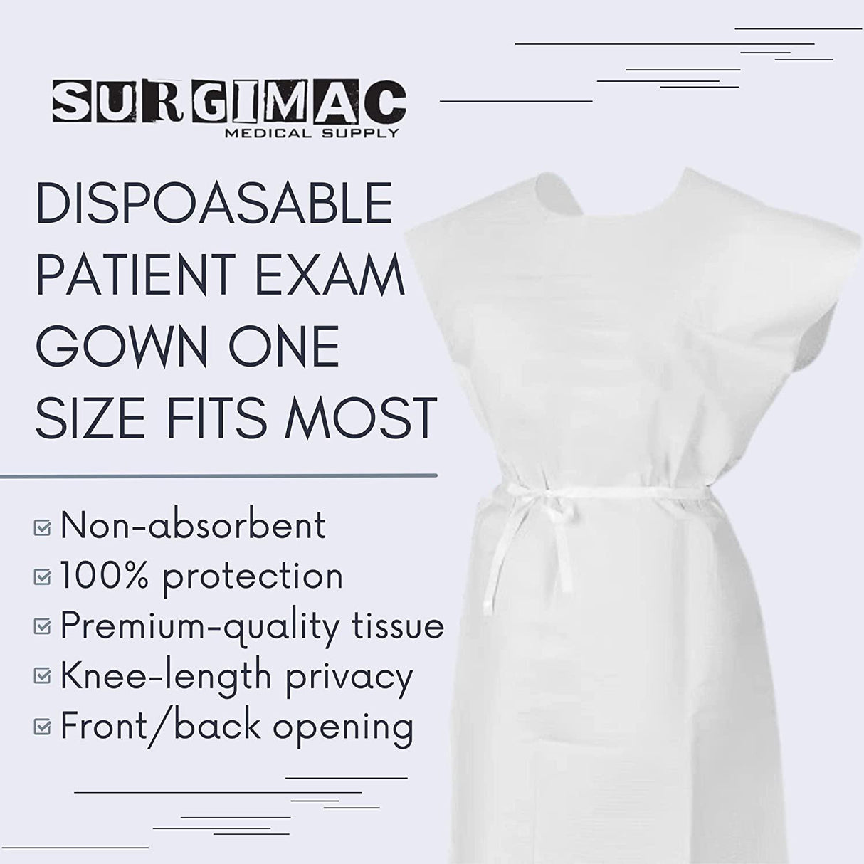 SurgiMac | Professional Medical Disposable Gowns For Exam | 18-842