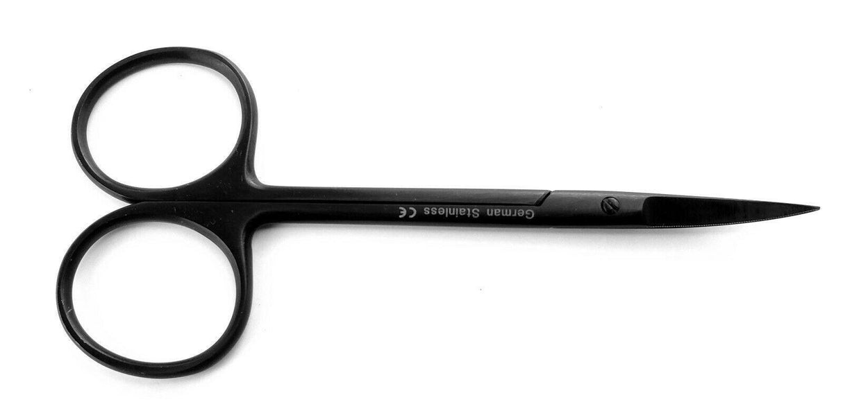 SurgiMac | SurgiMac Iris Scissors 4.5", Curved, Stainless Steel, Titanium Black Series, 1/Pk. | 16-2609-B